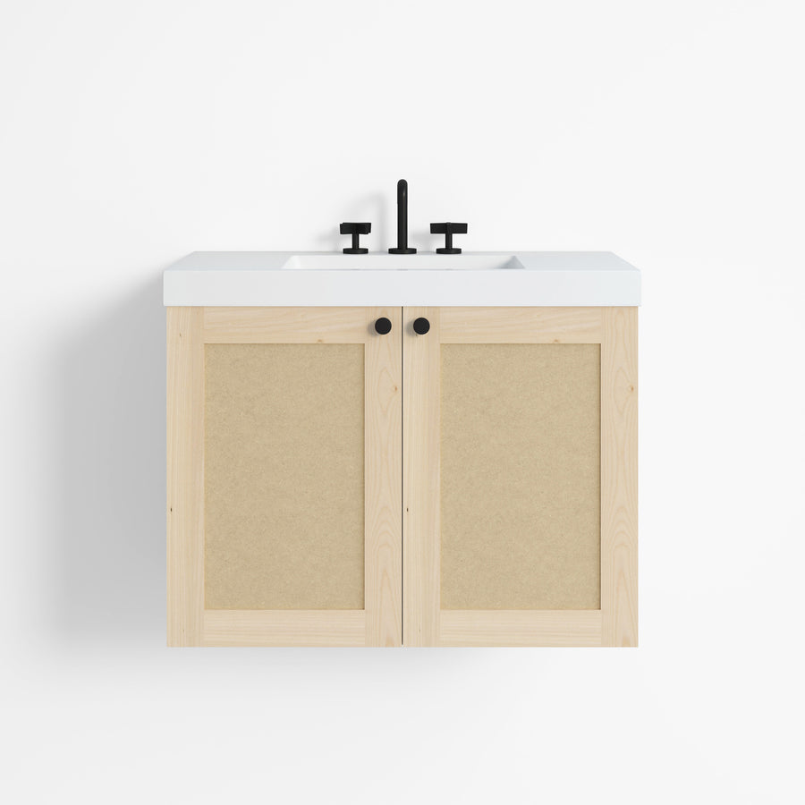 Paintable 2-Door Floating Vanity