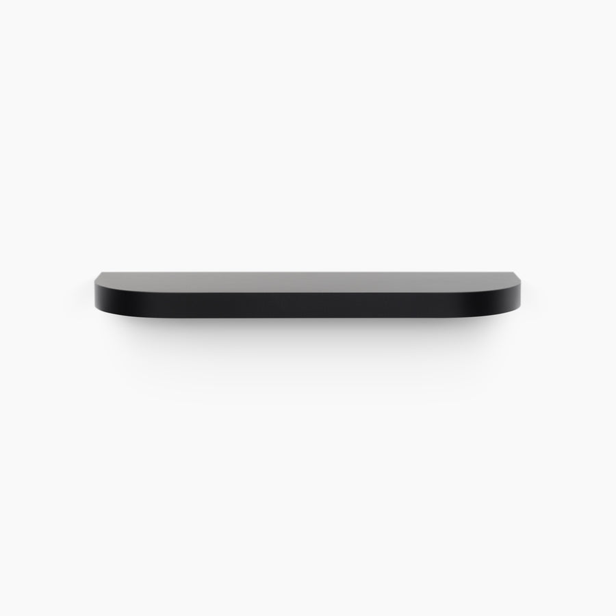 Aksel RADius Black Floating Shelf by Shelfology
